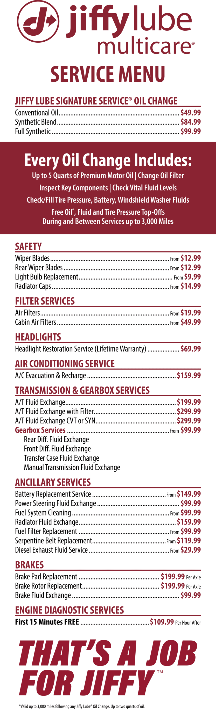 Service Menu j1753